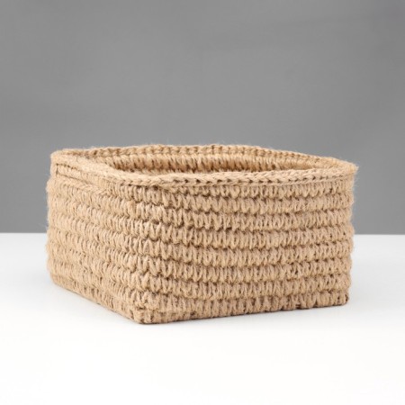 Storage basket, square, jute-1