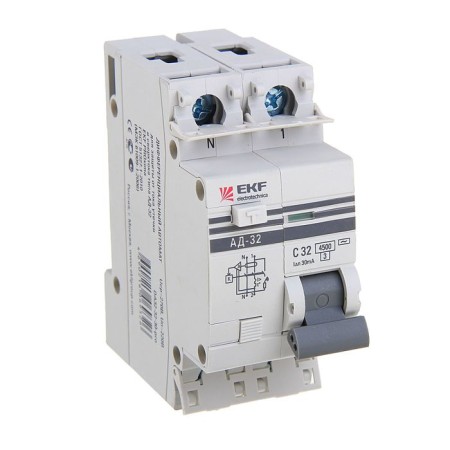 Differential automatic machine EKF Proxima AD-32, 1P+N 2MOD , 32 A, 30M-1