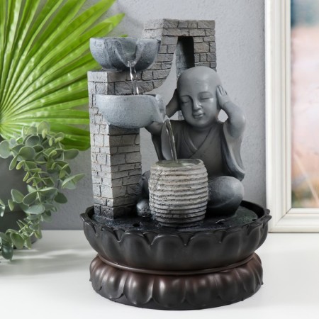The desktop fountain from the network, the backlight "Little Buddha against the Stone Wall" 27x20x20 cm