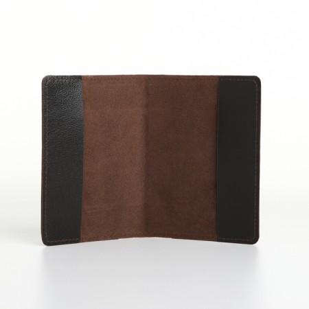 Cover for passport, Textura, brown color-4