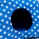 House "Wigwam" for rodents 17*17*17 cm, calico, fleece, foam rubber, blue