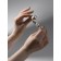 Bracelet Cuff "Pearl", metal, color silver