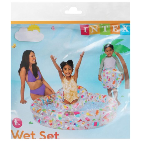 The inflatable “fruit” pool, 122 x 25 cm, with a circle and a ball, from 2 years old, 59460np intex-8