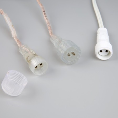 Garland "thread" 10 m Rosa, IP44, copper thread, 100 LED, white glow, flicker, 220 V-2