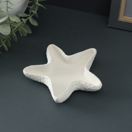 Steel stand - the candlestick "Sea star" 10x13cm, white