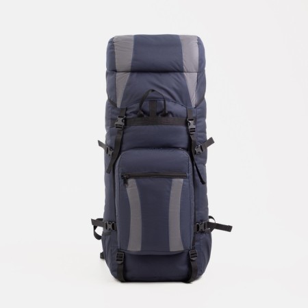 Tourist backpack, TAIF, 90 liters, cord department, outer pocket, 2 side nets, blue/gray color