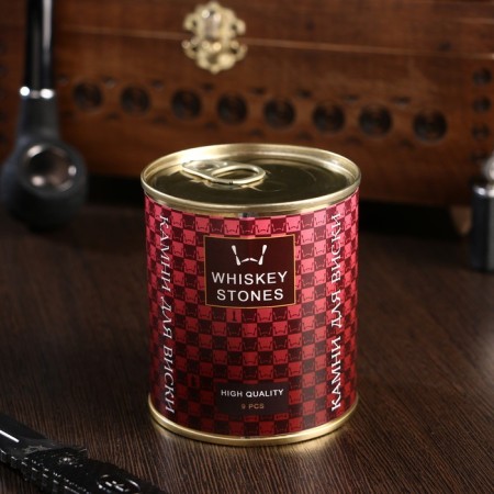 A set of stones for whiskey "High Quality", in a tin can, 9 pcs.-3