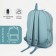 School backpack from textiles on a zipper, 3 pockets, turquoise color