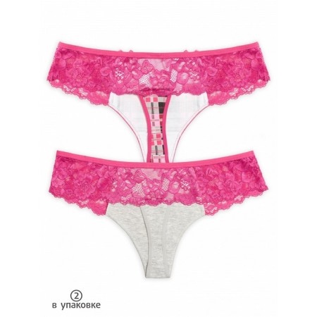 Women's cowards, size 44 raspberry color, gray, 2 pcs-3