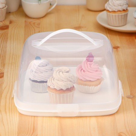 Cake with latches, 28 × 28 cm, white color-2