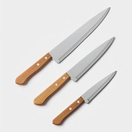 A set of kitchen knives Tramontina Universal “Cook Troika”, 3 objects: blade 12.5 cm, 17.5 cm, 23 cm-1