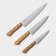 A set of kitchen knives Tramontina Universal “Cook Troika”, 3 objects: blade 12.5 cm, 17.5 cm, 23 cm