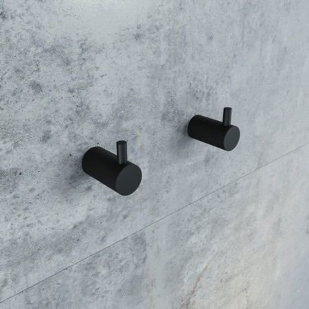 A set of single hooks IDDIS Petite, black matte-1