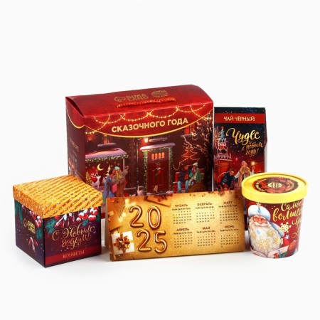 Gift set of "Fairytale": tea 50 g, sweets 110, Brownie cookies 120 g.