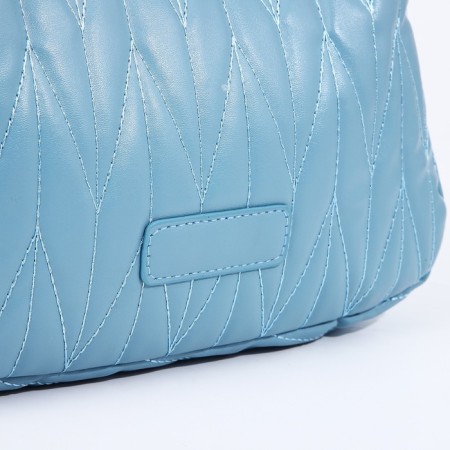 Bag Cross-Bodi with a zipper, blue color-6