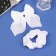 Hair set "Schoolgirl" (elastic band 10 cm, clamp 9 cm) classic volume, white