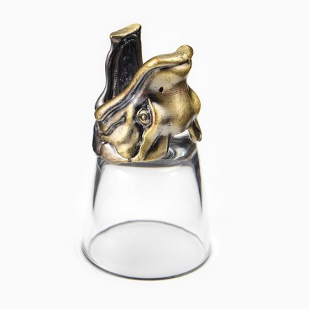 Stacks for vodka "Successful catch", a set of 3 people, a stack 50 ml, bronze-2