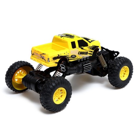 Radio -controlled jeep "Pickup", 1:18, works from batteries, yellow color-2