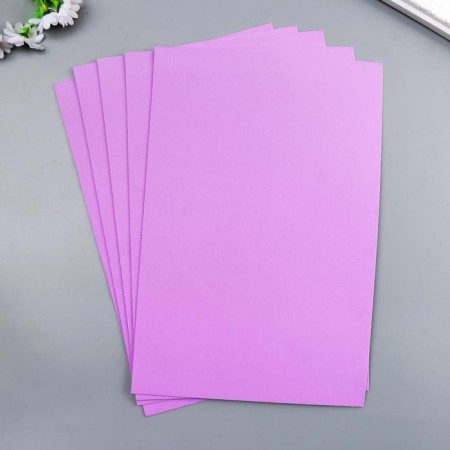 Foamiran "purple" 1 mm (set of 10 sheets) A4 format format-2