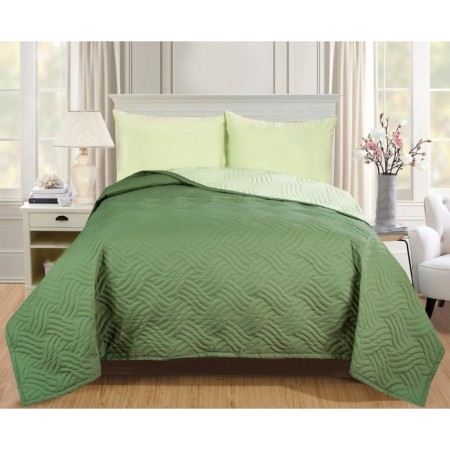 ARTI bedspread, size 140x200 cm, green color