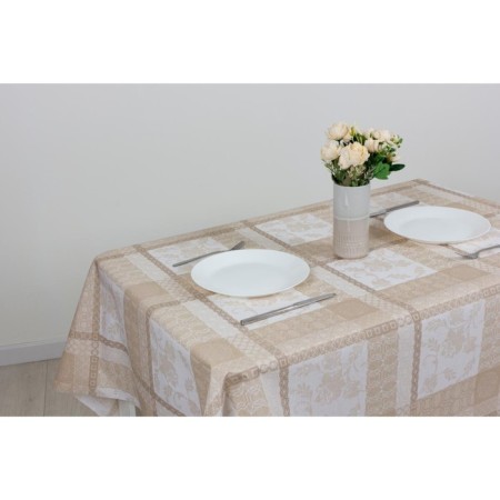 The oilcloth Lucia "Jilio", 140 cm, roll 20 pog. m, beige color-2
