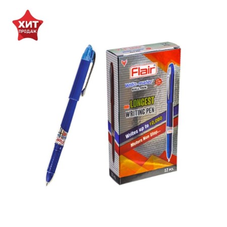 Ballpoint handle Flair Writo-Meter DX Knot-iga 0.6, (writes 10 km), scale on the rod, blue