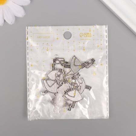 Decor for creativity Metal "Alice" silver 3.2x2 cm-3