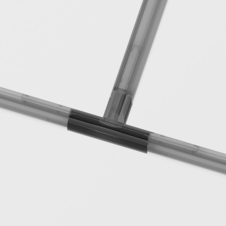 The T-shaped connector for the built-in track system Technical TRA010CT-42B, 23.9x23.9x5.35 cm, black color is black-4