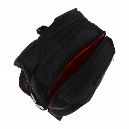 Youth backpack 39 x 26 x 19 cm, Grizzly, ergonomic back, laptop department, black/red-10
