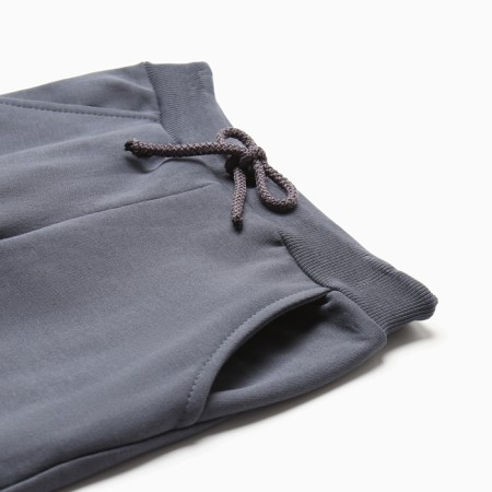 The kit for children (sweatshirt, trousers) was launched, dark gray color, height 98 cm-3