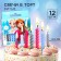 Set of candles for the cake "Happy Birthday", 12 pieces, cold heart