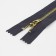 Metal zipper, No. 4, non -proceeding, automatic lock, 14 cm, gray/gold color