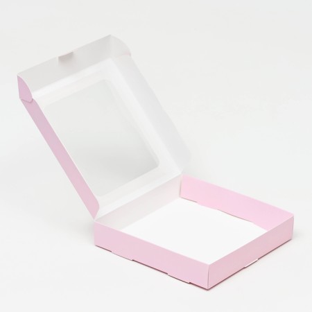 Self -charged box with a pink window, 16 x 16 x 3 cm-4