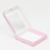 Self -charged box with a pink window, 16 x 16 x 3 cm