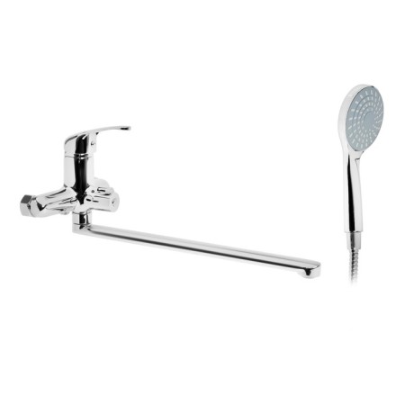 Mixer for the Bath "Soyuzkran" 553-065, single-leaf, shower set, pouring 350, zinc, chrome