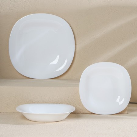 Luminarc Carine table service, glass ceramics, 18 objects, white color-1