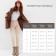 Women's jacket with Minaku scrap: Casual Collection Brown color, pr 50