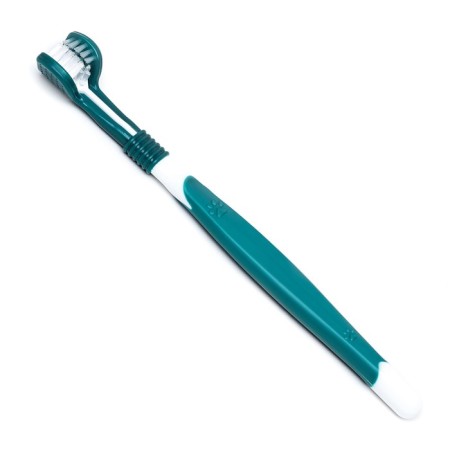 Animal toothbrush 360 degrees, green/white, 17.5 cm-2