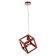 Bayerlux suspension lamp Bayerlux "Square" 1x40W E27 red 16x16x18-116 cm