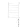 Domoterm electric heated towel rail "Calipso" P7, 500x700 mm, right, white matte