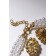 Set 2 objects: earrings, Antoinette necklace, a flash, white color in gold, 40 cm