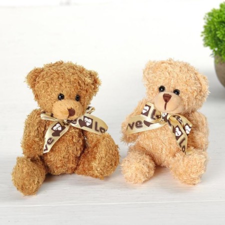 Soft toy "Bear with a bow", color mix-2