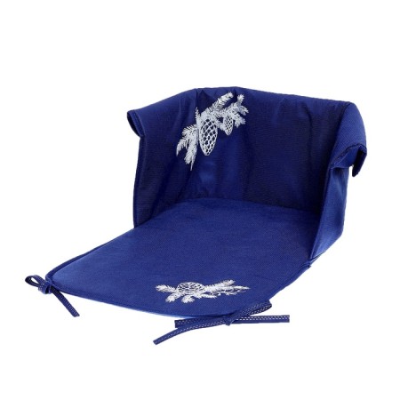 Sanctis seat - mattress, universal, with buttons, blue color-4