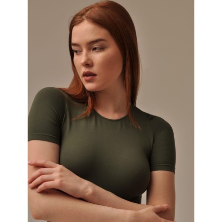 Body Female T-Shirt, size XL, Olive color-2