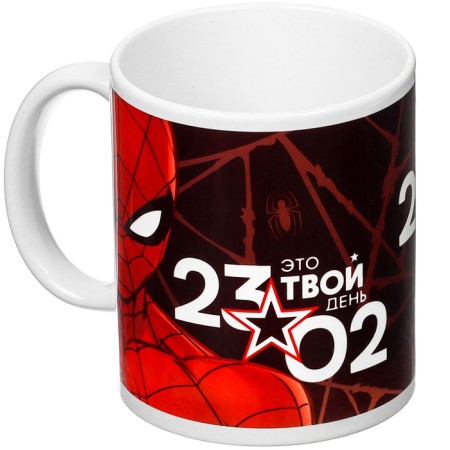 Sublimation mug, 350 ml "February 23", Spider-Man-1