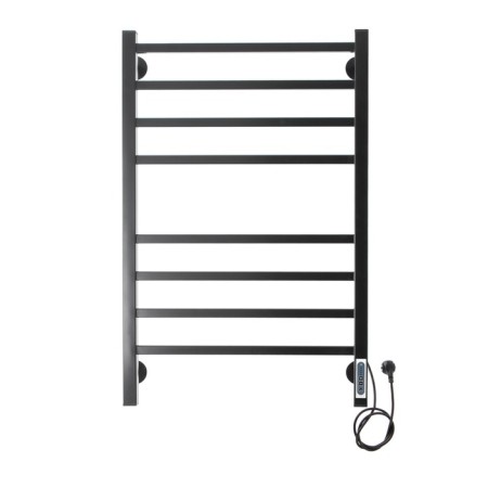 Domoterm electric heated towel rail "Quadro" P8, 500x800 mm, right, black matte-1