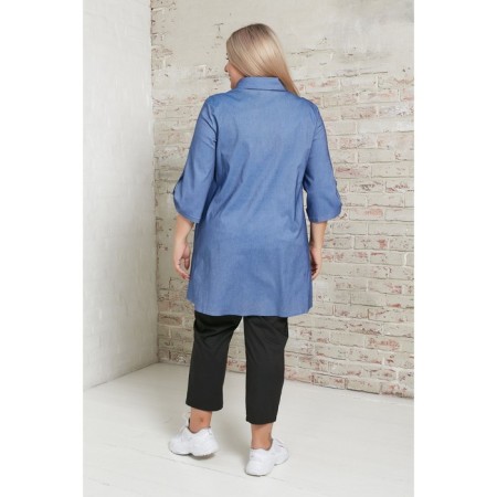 Women's tunic, size 74, blue color-4