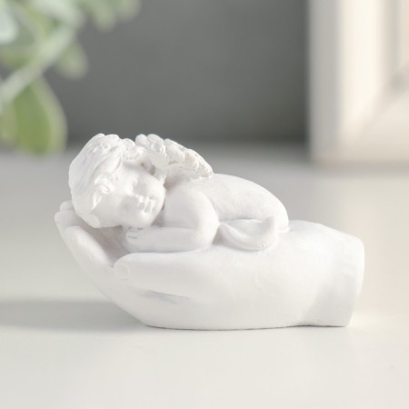 Polystone souvenir "Snowthrough angel in the palm" MIX 5.2x3x3 cm-2