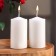 Candle cylinder, 5x10 cm, set 2 pcs, white