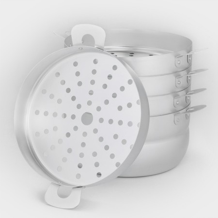 Manti-Kazan, 6 l, with 4 nets, metal cover-2